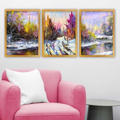 Wallity Set uramljenih slika 3AC_6541785, 3 Dela Cene