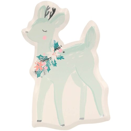 Meri Meri papirnati tanjuri die cut pastel deer (8 komada) Slike