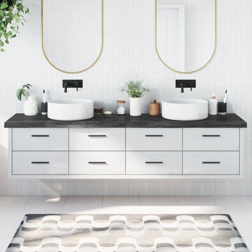  Kopalni&amp;scaron;ki pult temno rjav 220x50x(2-6) cm obdelan trden les Slike