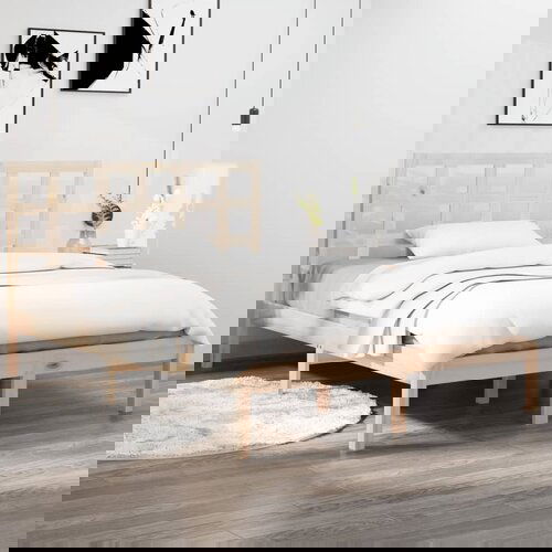 vidaXL Posteljni okvir iz trdnega lesa 135x190 cm 4FT6 Cene