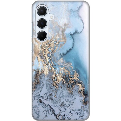 torbica silikonska print za samsung A556B galaxy A55 5G blue gold marble Slike