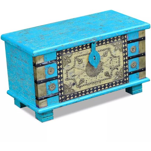  Škrinja za pohranu Plava Mango drvo 80x40x45 cm Cijene