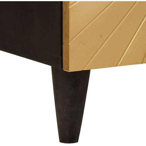 VidaXL Noćni ormarić 2 pcs Crna i zlatna 40 x 33.5 x 46 cm Slike
