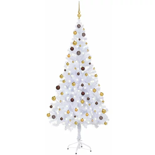  Umjetno božićno drvce LED s kuglicama 180 cm 620 grana