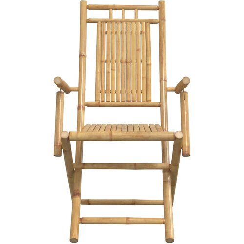  Sklopive vrtne stolice 8 kom 53 x 66 x 99 cm od bambusa Slike