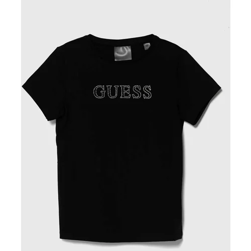 Guess Otroška kratka majica črna barva