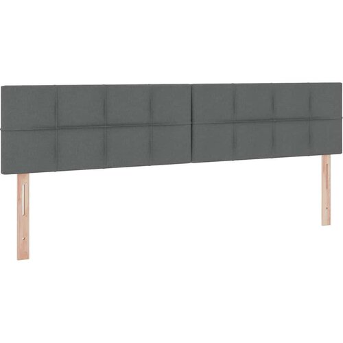 VidaXL krevet s madracem i skladi&amp;scaron;tem tamno siva 200 x 200 cm Slike