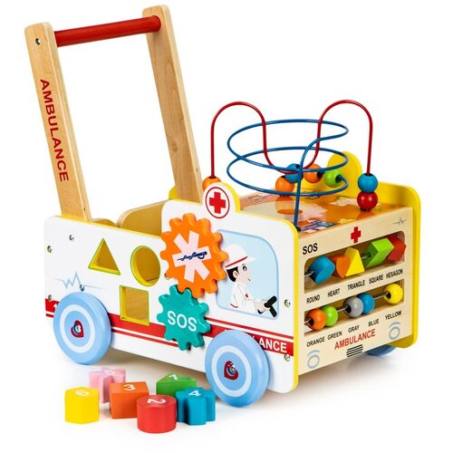  EcoToys multifunkcionalna drvena guralica ambulanta Cene
