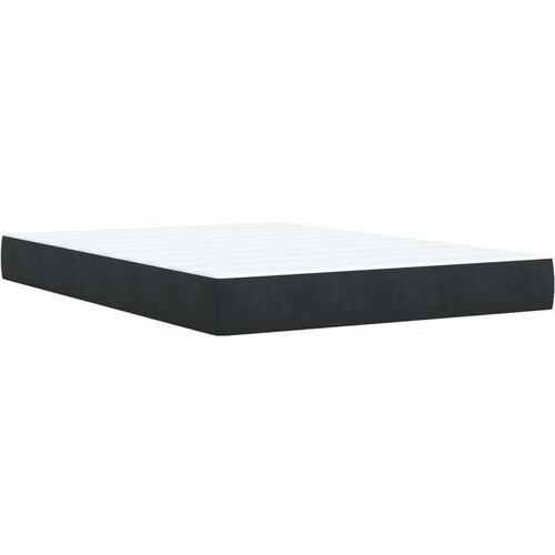 VidaXL Krevet s oprugama i madracem crni 140 x 190 cm bar&amp;scaron;unasti Slike