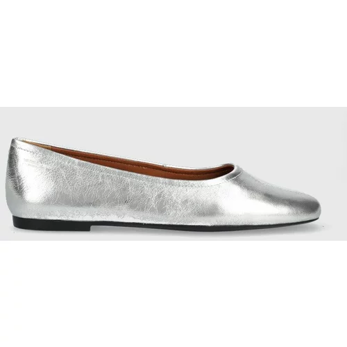 Vagabond Shoemakers Usnjene balerinke Jolin srebrna barva, 5508.083.79