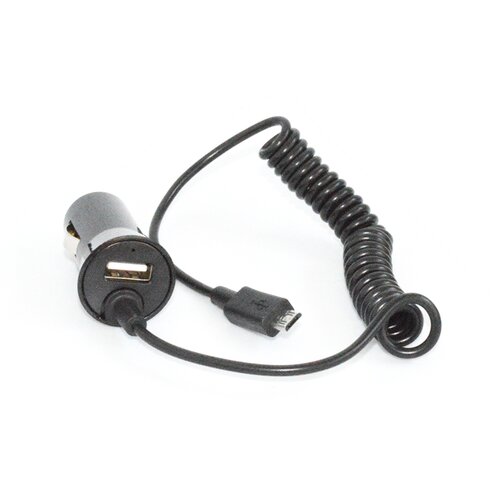  Auto punjač univerzalni 2u1 (Micro usb kabel + USB slot) crni 1A Cene
