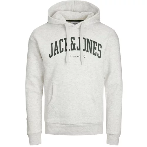 Jack & Jones Sweater majica 'Josh' crna / bijela melange
