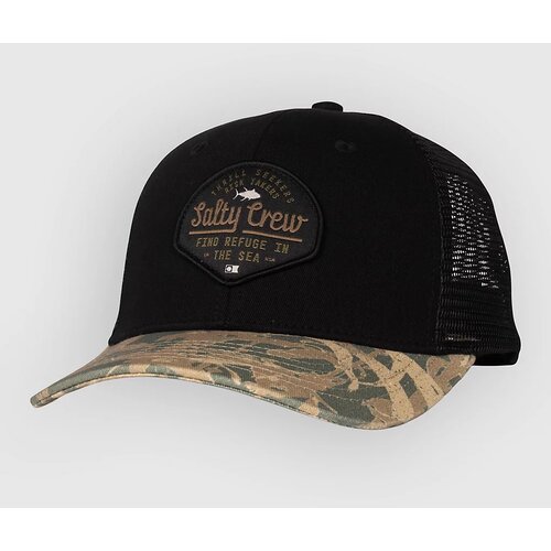 Salty Crew Border Trucker Kapa s &amp;scaron;iltom black camo Slike