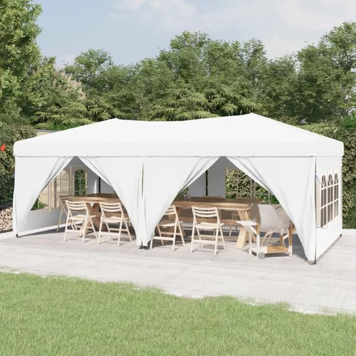 Sklopivi Zložljiv vrtni šotor s stranicami bel 3x6 m, (20703315)