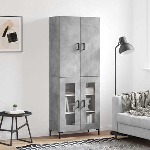  Visoka komoda siva betona 69,5x34x180 cm od konstruiranog drva Slike