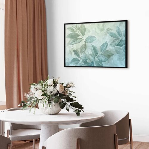  Plakat Mint Leaves - large botanical motif 90x60 Crni okvir Slike
