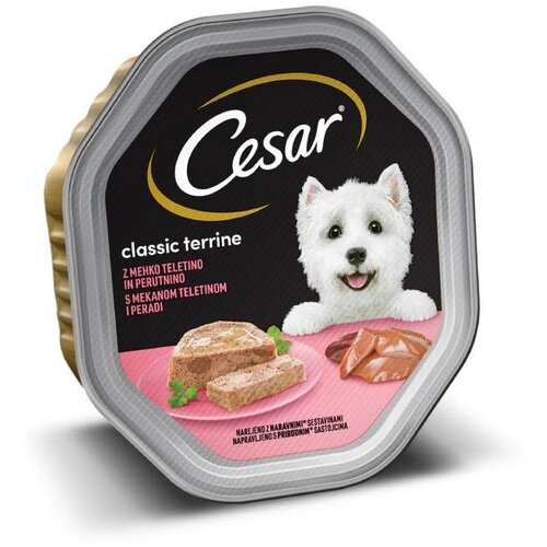 Cesar Pa&amp;scaron;teta za pse teletina i živina 150g Slike
