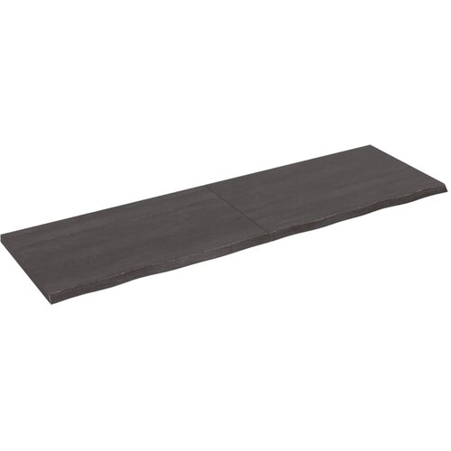 vidaXL Zidna polica tamnosiva 200 x 60 x 4 cm od obrađene hrastovine Cijene
