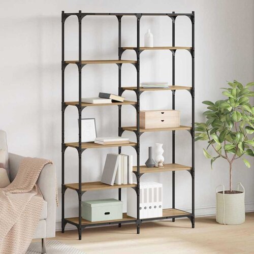VidaXL Polica hrast artisan 100 x 32 x 170 cm Konstruirano drvo Slike