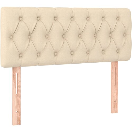 Maison Chic posteljno vzglavje - vzglavna omarica - nočna omarica krem 90x7x78/88 cm blago, (21704995) Slike