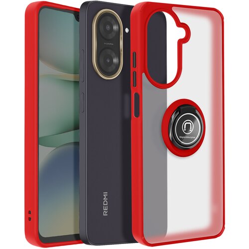 AVIZAR Ohišje za Xiaomi Redmi A5 Magnetni obroč Prozoren hrbet, Rdeča, (5000013260) Cene
