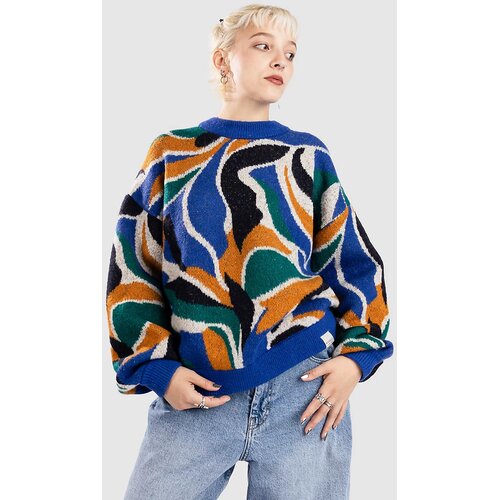 Iriedaily Boxy Fluff Knit Pulover blue green Slike