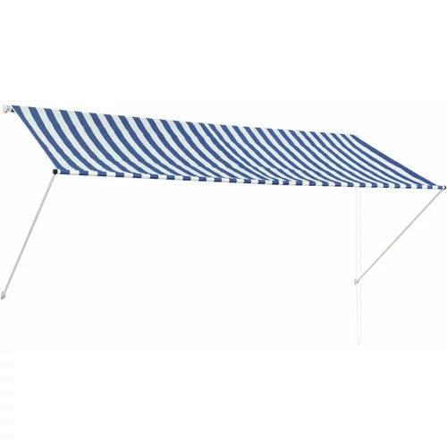 Tenda na uvlačenje 300 x 150 cm plavo-bijela
