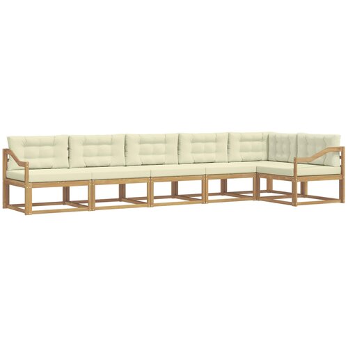vidaXL Zunanja garnitura za sedenje 4 pcs Bela in krem Poliester, (5000281803) Cene