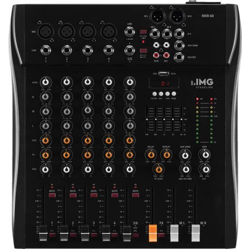 Monacor MXR-60, 6 kanalna me&amp;scaron;alna miza z USB / Bluetooth predvajalnikom - - Audio-Kondric Slike