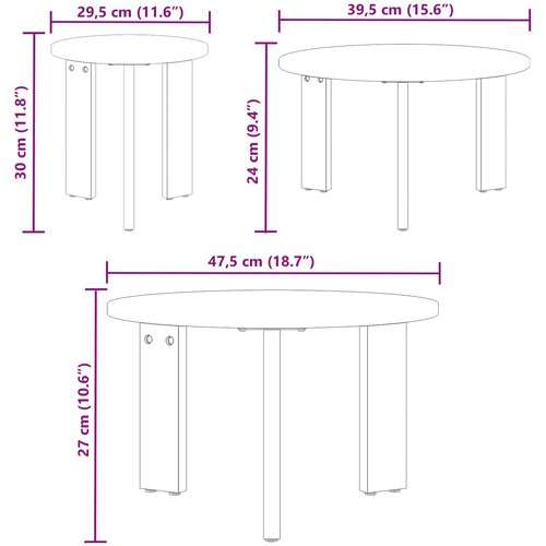  Kava Stol 3 pcs Masivna borovina Slike