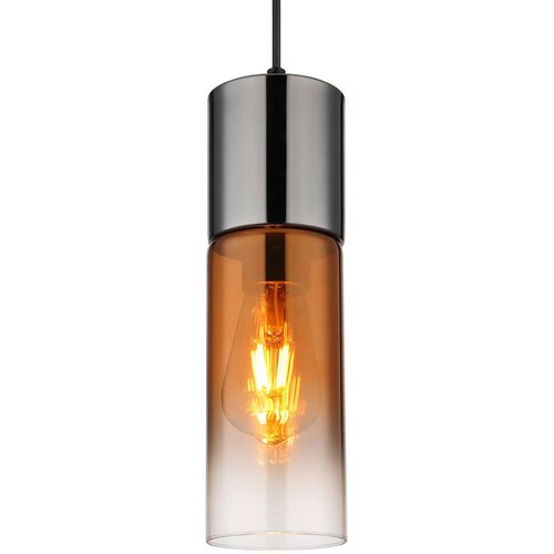 Globo 21000HG - Luster na sajli ANNIKA 1xE27/25W/230V prečnik 10,5 cm crna/bakarna Slike