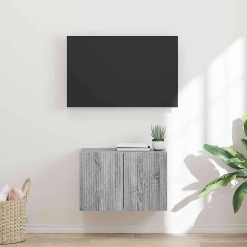 TV stenska omara Siva Sonoma 59,5 x 31 x 40 cm Konstruiran les, (5000092217) Cene