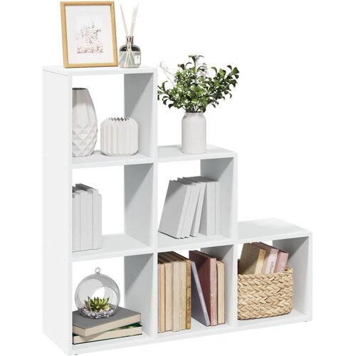 vidaXL Pregrada / regal za knjige 3 razina bijeli 99x29x99 cm drveni Cijene