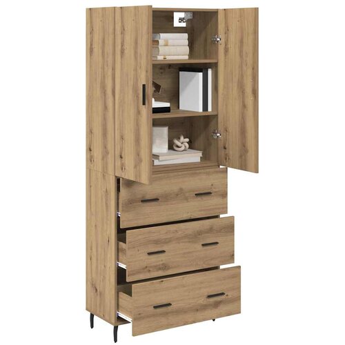  Highboard 2 kom. Umjetnički hrast 69,5 x 34 x 180 cm Slike