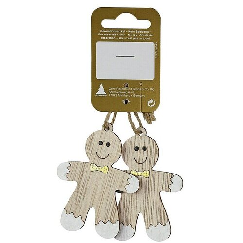  dekorativni privjesak paprenjak (d x š: 7 x 5,5 cm, natur, drvo, 2 -dij.) Cijene