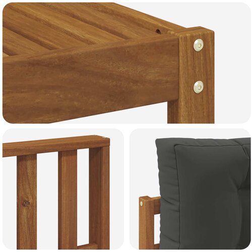  Set vanjskih sofa 4 kom. Prirodna i antracit Smeđa 249,5 x 162,5 x 73 cm Slike