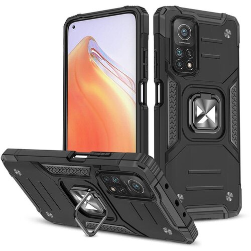 Wozinsky Ring Armor Case with Magnetic Holder for Xiaomi Poco M4 Pro 5G / Redmi Note 11 5G - Black, (21740388) Slike