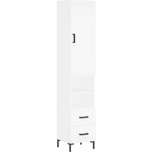 Maison Chic Visoka omara - Komoda - Predalnik bela 34,5x34x180 cm inženirski les, (21721286) Cene
