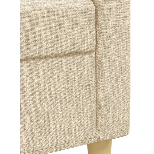  3-dijelni set sofa s tabureom i jastucima krem tkanina Slike
