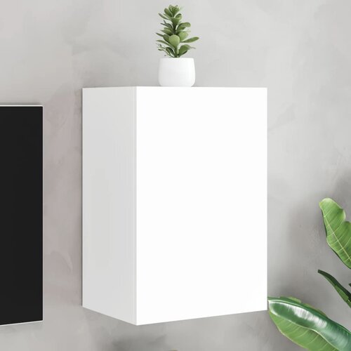 VidaXL Stenska TV omarica bela 40,5x30x60 cm inženirski les Slike