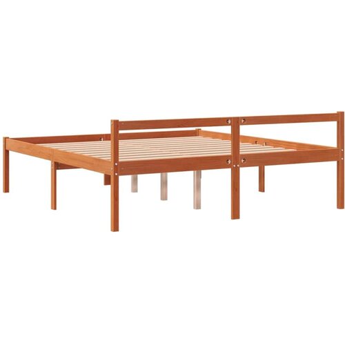 VidaXL Krevet za starije osobe vo&amp;scaron;tano smeđi 160 x 200 cm od borovine Slike