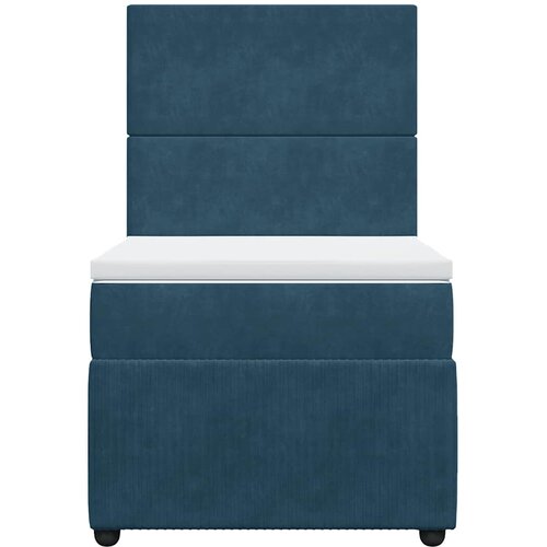 Box spring krevet s madracem tamnoplavi 90x190 cm bar&amp;scaron;unasti Slike