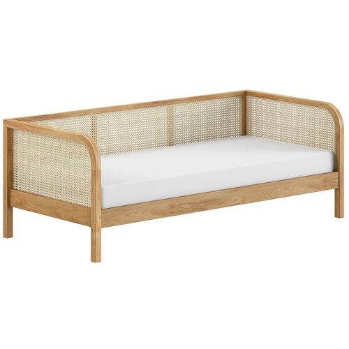 Vipack postelja iz masivnega hrasta z letvenim dnom 90x200 cm v naravni barvi olive captain rotan &ndash; Cene