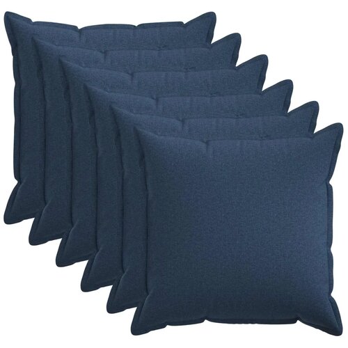 Presvlaka za jastuk 6 kom. HOUTEN Plava 60 x 60 cm Umjetni lan - Plava 60 x 60 cm 6 Cene