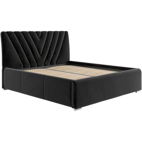 Boxxx OBLAZINJENA POSTELJA 180 cm x 200 cm , tekstil črna Slike