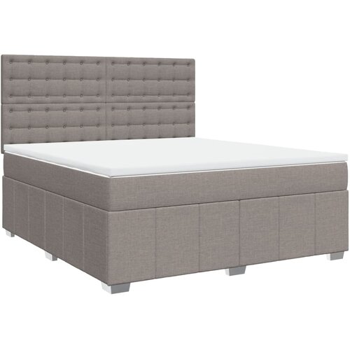 vidaXL Box spring postelja z vzmetnico taupe 180x200 cm blago, (21304999) Cene