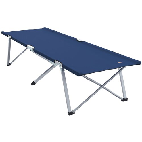 VidaXL Sklopivi kamp krevet Plavi Metal, Tkanina Standard Sklopivi Slike