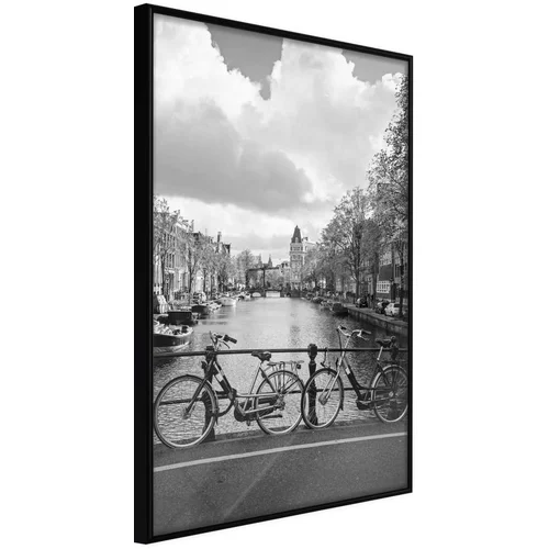  Poster - Bicycles Against Canal 20x30