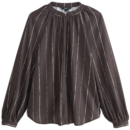 Next Bluza temno rjava / bela Slike