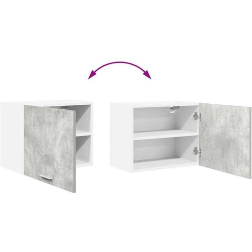 VidaXL viseći ormarić riga 2 pcs beton siva i bijela 50 x 31 x 40 cm Slike